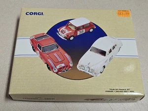 CORGI 97708 TOUR DE FRANCE SET FERRARI JAGUAR MKII MINI * NEW IN BOX! - Picture 1 of 3