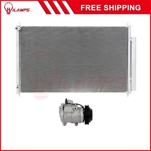 AC Condenser & AC Compressor Cooling Kit For 2009-2015 Honda Pilot 3.5L V6 - Picture 1 of 11