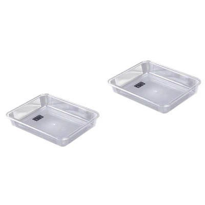  2 Pack Tischtablett Servierplatte Rechteckig Rechteckschale Acrylschale - Bild 1 von 4