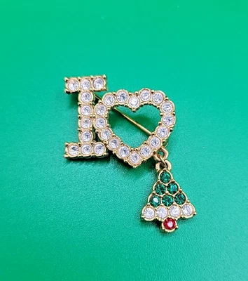 Рождественская булавка Avon Goldtone I Love - Изображение 1 из 2