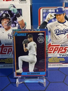 2025 Topps Update Yu Darvish Silver Pack Purple /75 Mojo Refractor Padres - Picture 1 of 2