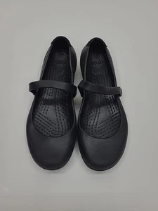 Crocs Alice Work Flats Women's Size 6 Black Mary Jane Shoes - Picture 1 of 7