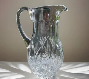 Jarra de agua de vidrio vintage con patrón de diamante - Imagen 1 de 9