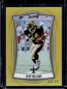 2022 Panini NFL Player of the Day Ricky Williams Gold #3/10 Saints - Picture 1 of 2