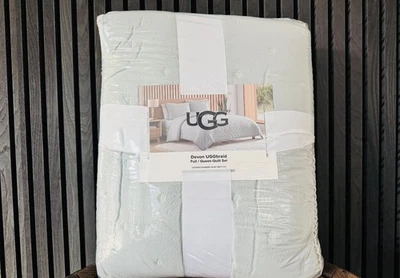 UGG Devon Braid Full Queen 3-Pc. Quilt Set Light Green $140 - Image 1 of 3