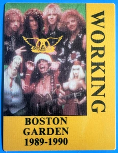 *** AEROSMITH *** - SATINADO BACKSTAGE PASS - 1989 - 1990 - FUNCIONANDO - BOSTON GARDEN - Imagen 1 de 1