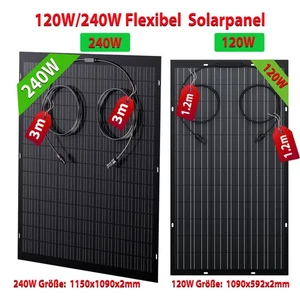 Flexibel Solarmodul 120W 240W 480W 960W PV Solarpanel Für Wohnmobil Camping Boot - Bild 1 von 22