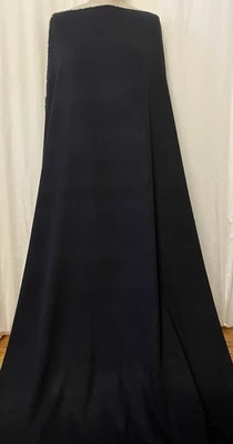 Rare Find 100% Gabardine Rayon Dark Navy Blue Fabric By the Yard 62 Inches Wide - Image 1 of 4