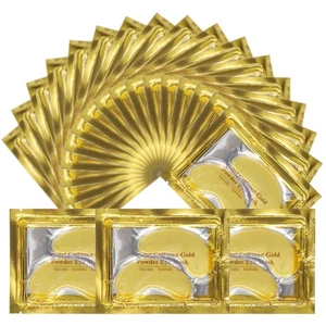 Premium Crystal 24K Gold Powder Gel Collagen Eye Mask 25 Pairs, Eye Treatment - Picture 1 of 5
