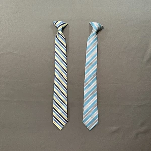 Boys clip-on ties Lot of 2 Polyester - Picture 1 of 2
