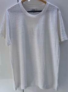 COS White Linen Short Sleeve Top Size L NWT - Picture 1 of 8