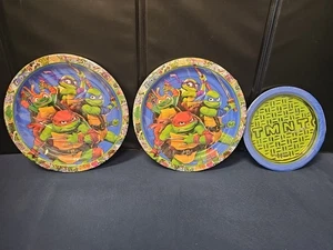 3 QTY TEENAGE MUTANT NINJA TURTLES Dessert Plates NEW 2023 - Picture 1 of 7