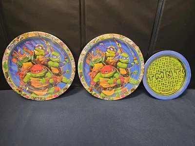 3 QTY TEENAGE MUTANT NINJA TURTLES Dessert Plates NEW 2023 - Image 1 of 4