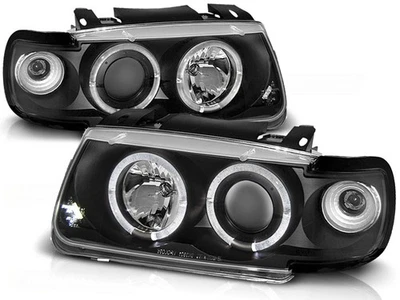 Scheinwerfer Angel Eyes VW Polo 6N Bj. 94-99 Schwarz - Bild 1 von 2