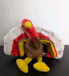 TY Beanie Baby - GOBBLES il tacchino (5,5 pollici) - Foto 1 di 6