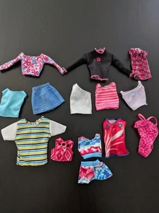 Barbie Doll Clothes Lot 14 Pieces Shirts / Dresses Etc Multicolor Clothes - Picture 1 of 5