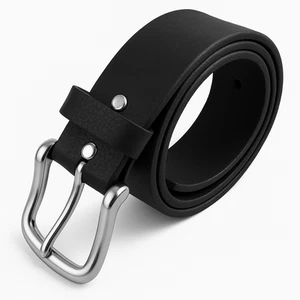 Mens Genuine Full Grain Leather Belt Made in Australia in Black - Picture 1 of 7