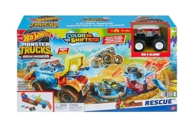 HOT WHEELS MONSTER TRUCKS COLOR SHIFTERS 5 ALARM RESCUE NEW - Image 1 of 4