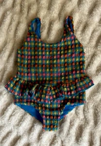 NWT Beach Riot Girls Tulle Sleeve One Piece Swimsuit sz 5/6 - Picture 1 of 7