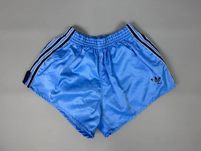 VINTAGE ADIDAS SHORTS GLANZ GERMANY FOOTBALL SOCCER MENS SPRINTER BLUE SIZE 6 - Image 1 of 4