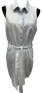 Guess Shirt Dress Women's Size Large Belt Shirt Fitted Dress Collared Button Up - Picture 1 of 11