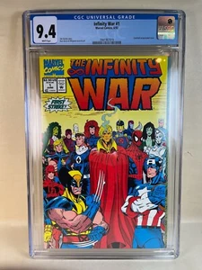 The Infinity War # 1 CGC 9.4 Jim Starlin 1992 Gatefold Cover NEWSSTAND - Picture 1 of 1