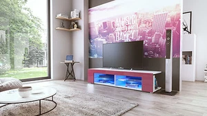 White High Gloss Modern TV Stand Unit Media Entertainment Center "Movie" - Picture 1 of 13