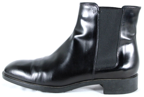 TOD’S Stivaletti chelsea TOD'S neri in vernice punta a mandorla tacco basso 39 5