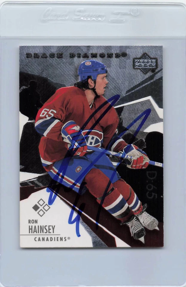 2003/04 Black Diamond #76 Ron Hainsey Canadiens Signed Auto *G2038 - Image 1 of 1