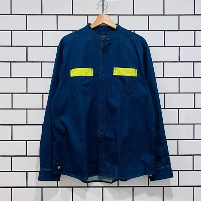 10 DEEP SAFETY FIRST INDIGO BLUE POCKET LS SHIRT - Image 1 of 4