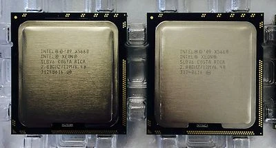 Intel Xeon X5660 Matched Pair 2.8 GHz 3.5GHz Turbo 6 Core 12MB Cache SLBV6 CPU - Image 1 of 3