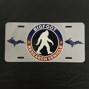 Official Bigfoot research vehicle  aluminum license plate Sasquatch hunter - Picture 1 of 2