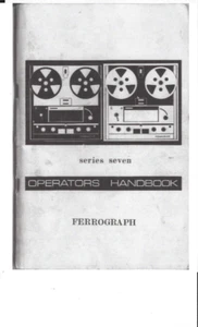 Ferrograph user manual Bedienungsanleitung für series seven 7 englisch Copy - Picture 1 of 1