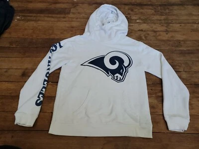 Comida chatarra para hombre pequeña S blanca Rams sudadera con capucha Los Ángeles LA fútbol americano Foto 1 de 4