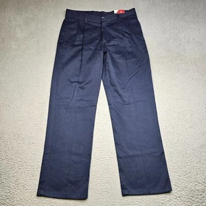 IZOD Pants Youth Size 16 Husky Blue Pleated Dress Pants Straight Leg Boys - Picture 1 of 19