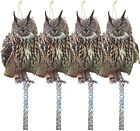 Owl To Keep Birds Away 4 Pack Bird Scare Owl Fake Owl Reflective Hanging Bird