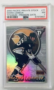2000 Pacific Private Stock Titanium Mario Lemieux #77 PREMIERE DATE 65/185 PSA 7 - Picture 1 of 2