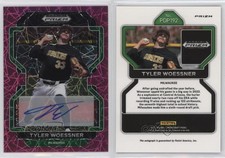 2022 Panini Prizm Draft Picks Neon Pink Velocity Tyler Woessner #PDP192 Auto
