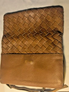 Aimee Kestenberg Woven Calfskin Animal Print Shoulder Strap Logo - Picture 1 of 6