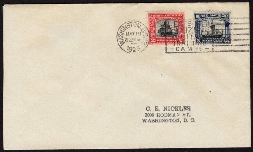 Norse American Issues FDC,  SC# 620-621, CE Nickles cover - Image 1 of 1