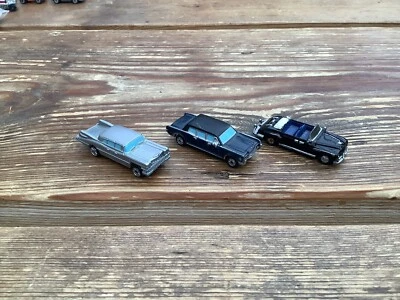 Original Micro Machines Lincoln & Cadillac Limousines x3 Small Toy Cars Limo - Image 1 of 4