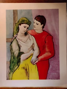 Vintage PICASSO Fine Art Print THE LOVERS (No Fading) 23x29 - Picture 1 of 2