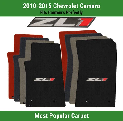 Lloyd Ultimat Front Carpet Mats for '10-15 Chevrolet Camaro w/Camaro ZL1 Logo - Image 1 of 4