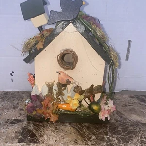 7” Tall Birdhouse Halloween Fall Decorations - Picture 1 of 8