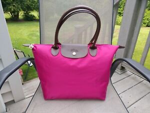 Longchamp Le Pliage Fushia Pink Travel Tote Bag Authentic Modele Dispose