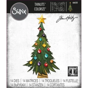 Tim Holtz Sizzix Thinlits Die ~ TRIM A TREE, COLORIZE ~ 666332 - Picture 1 of 4