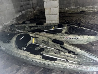 Sun Dolphin Journey 10ft One Person Fishing Kayak, Set Of 2 - Image 1 of 4