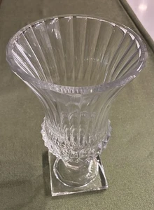 Val St Lambert Crystal Footed Vase - Picture 1 of 8