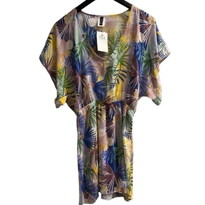 Traje de baño Becca para mujer XS/S tropical floral vestido transparente resort de vacaciones Foto 1 de 4