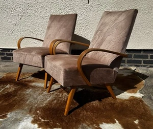 Pair of original Czech mid century armchairs by Jaroslav Šmídek 1965 UK dealer - Picture 1 of 13